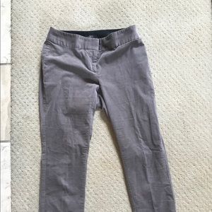 Gray velvet pants from LOFT